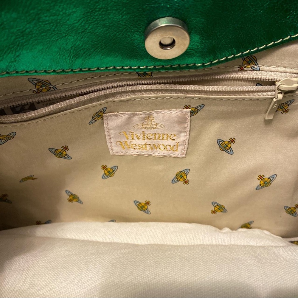 Authentic Vivienne Westwood Green Shoulder Bag Purse